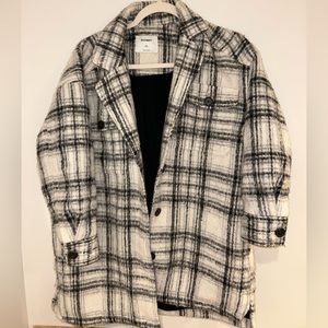 Plaid oversized jacket size S petite